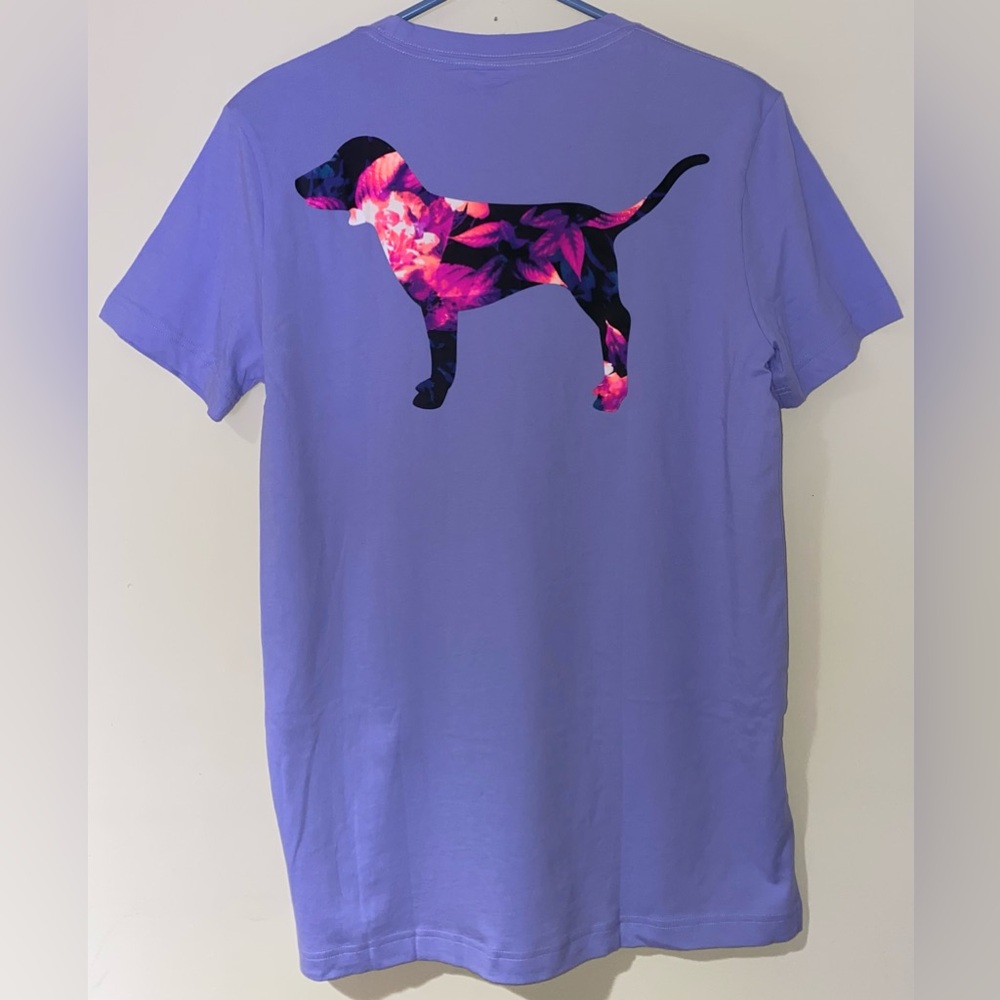 Victoria’s Secret Pink campus cotton tee pink tee short sleeve graphic tee dog